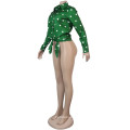 L99562 Factory Wholesale Amazon Hot Popular Green Lapel Polka DOT Cardigan Shirt